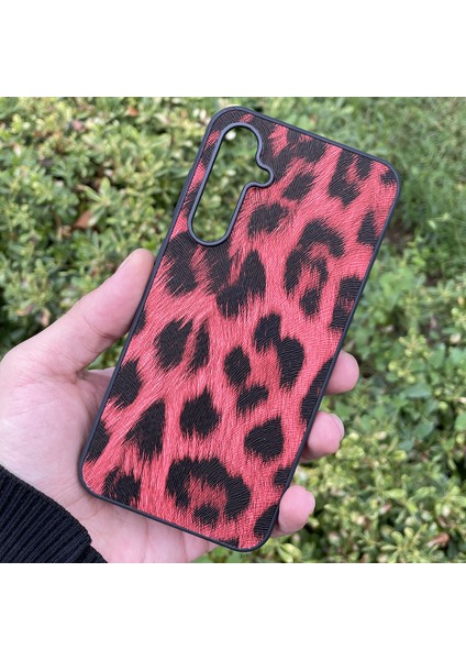 Samsung Galaxy S24 Fe Kılıf Leopar Desenli Içi Kadife Kapak