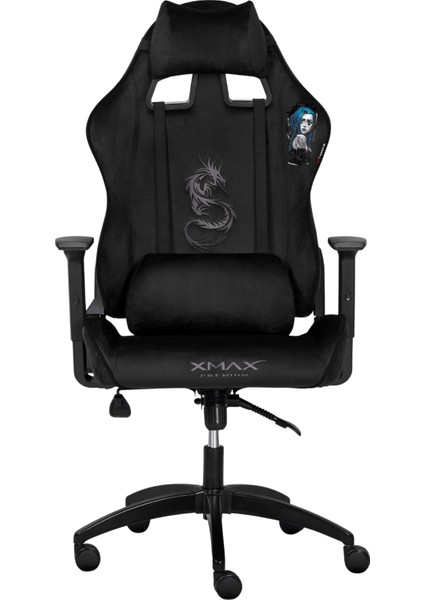 / Baskılı Rio Balerion Terletmez Kadife Kumaş Siyah Gaming Oyuncu Koltuğu / 120 kg Taşır fiyatları