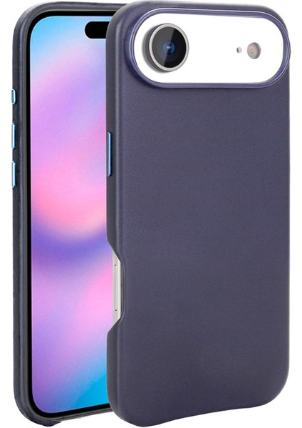 iPhone 17 Air Kılıf Magsafe Şarj Özellikli Pu Deri Görünümlü Kupra Premium Kapak