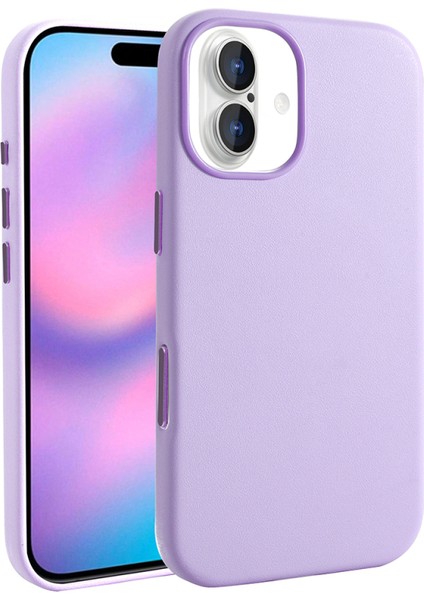 iPhone 17 Kılıf Magsafe Şarj Özellikli Pu Deri Görünümlü Kupra Premium Kapak