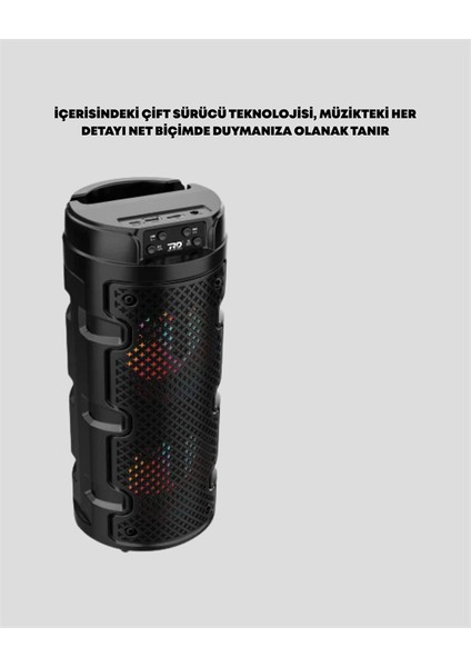 Zeroshop Kompakt Tasarım, Yüksek Ses Performansı – Çoklu Giriş Seçenekli Kablosuz Hoparlör (Bluetooth, Usb, Sd Kart, Aux) fiyatları