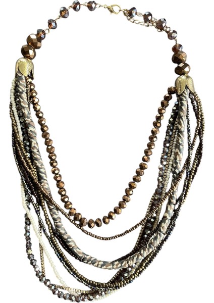 Çoklu Cam Boncuk Kolye