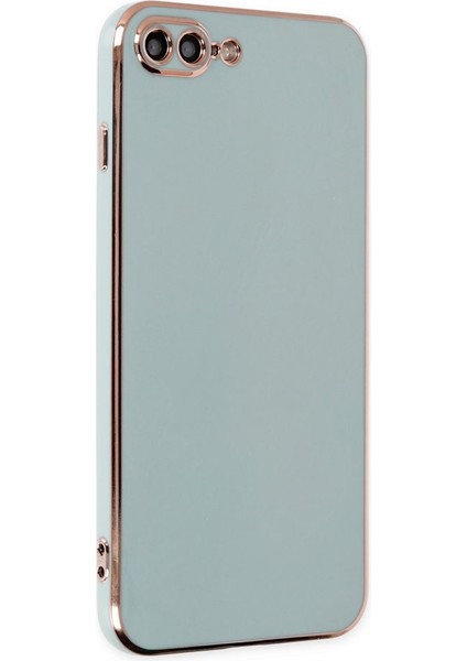 iPhone 8 Plus Kılıf Parlak Yapılı Esnek Volet Silikon Kapak