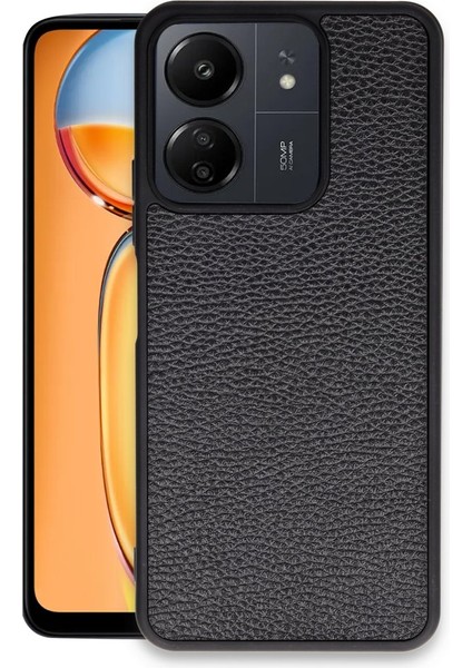 REDMI13C Kılıf Şık Görünümlü Deri Kapak Ryc/aras Deri