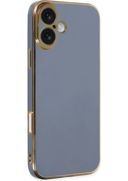 iPhone 16 Kılıf Parlak Yapılı Esnek Volet Silikon Kapak