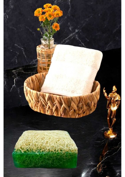 2li Set %100 Doğal Kabak Lifli Çay Ağacı Sabun El Yüz Kurulama Havlu modelleri