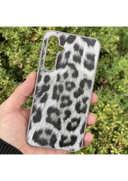 Samsung Galaxy S24 Fe Kılıf Leopar Desenli Içi Kadife Kapak