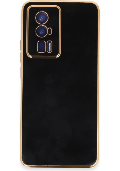 Pocof5 Pro Kılıf Parlak Yapılı Esnek Volet Silikon Kapak