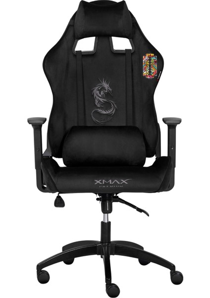 / Baskılı Rio Balerion Terletmez Kadife Kumaş Siyah Gaming Oyuncu Koltuğu / 120 kg Taşır fiyatları