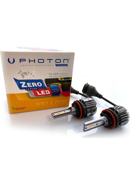 Photon Zero H8/H9/H11/H16 Limon Xtreme Yellow +3 Plus Fansız LED