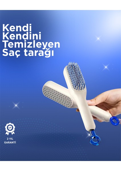 Zeroshop Kendini Temizleyen Tarak-Tüm Saç Tiplerine Uygun Kullanım