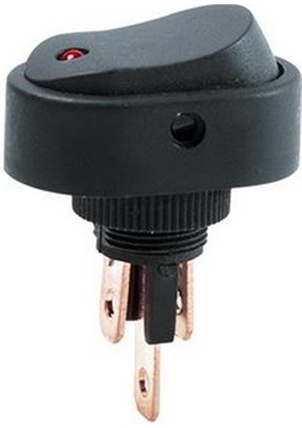 Aksa Aç/kapa Kırmızı LED Işıklı Oval Tuşlu Anahtar