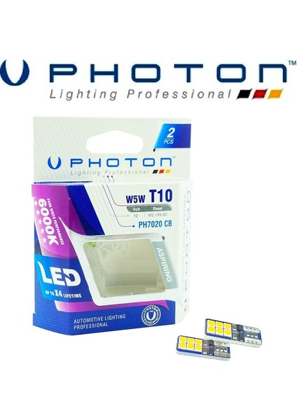 Photon T10 LED Oto Park Plaka Ampulü Beyaz PH7020 W5W