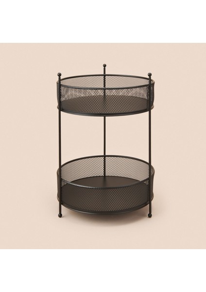 Bath Iki Katlı Fileli Organizer - Siyah - 28X20 cm
