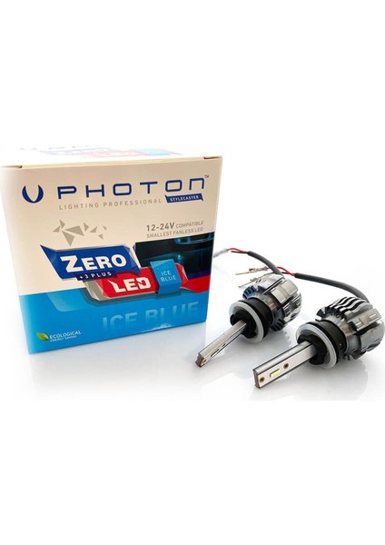 Photon Zero 12V 24V H27 Buz Mavisi +3 Plus Fansız LED