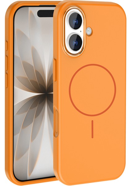 iPhone 17 Kılıf M-Safe Şarj Özellikli ve Metal Kamera Çerçeveli Edi Premium Silikon Kapak