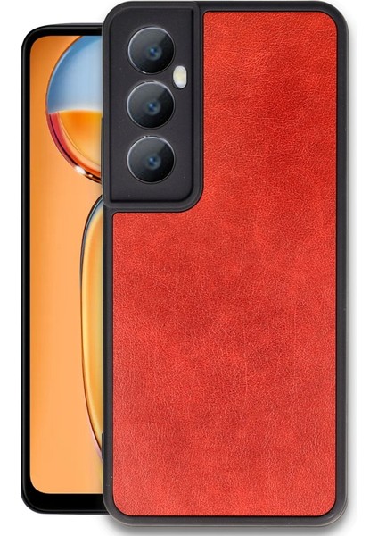 Realme C65 Kılıf Şık Görünümlü Deri Kapak Ryc/aras Deri