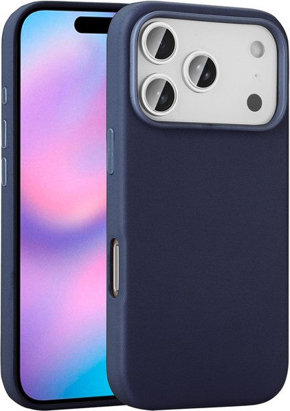 iPhone 17 Pro Kılıf Magsafe Şarj Özellikli Pu Deri Görünümlü Kupra Premium Kapak