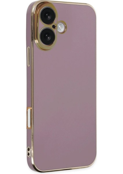 iPhone 16 Kılıf Parlak Yapılı Esnek Volet Silikon Kapak