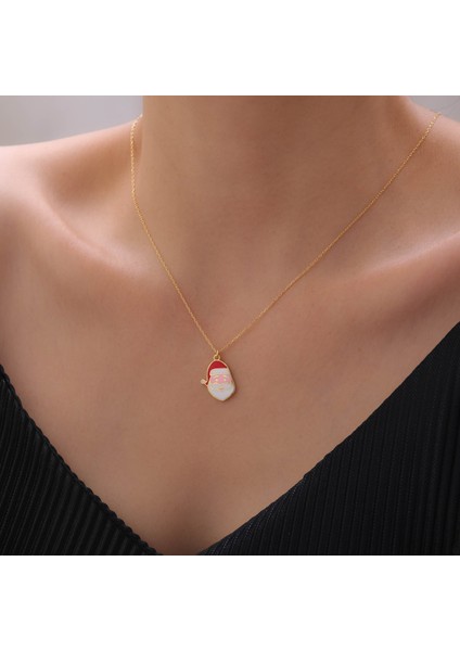 925 Ayar Gümüş Yılbaşı Hediyesi Noel Baba Kolye fiyatları