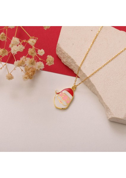 925 Ayar Gümüş Yılbaşı Hediyesi Noel Baba Kolye modelleri