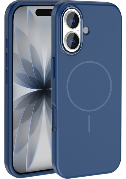 iPhone 17 Kılıf M-Safe Şarj Özellikli ve Metal Kamera Çerçeveli Edi Premium Silikon Kapak