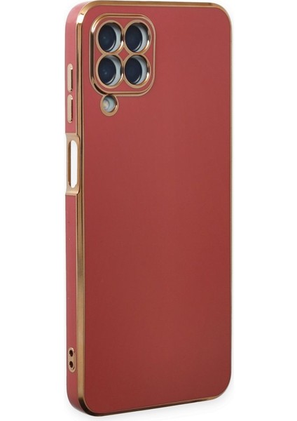 Samsung Galaxy M33 Kılıf Parlak Yapılı Esnek Volet Silikon Kapak