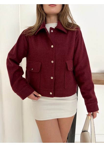 Zr Model Kaşe Ceket Bordo ST255807 fiyatları