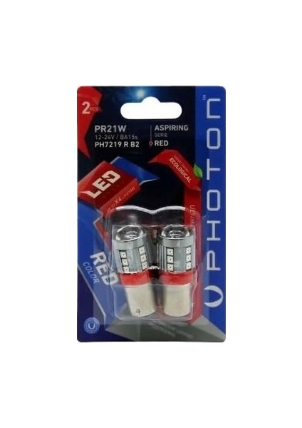 PH7219 R B2 P21W Red 93 LED 2'li Blıster