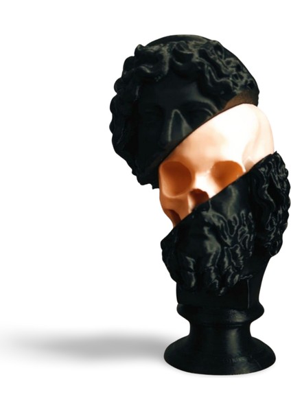 Yarım Büst Kafatası Heykel - Modern Sanatsal Dekor Obje fiyatları