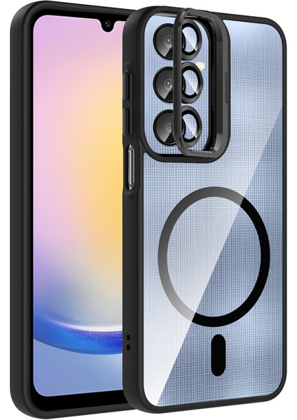 Samsung Galaxy A16 Kılıf M-Safe Destekli ve Lens Hediyeli Standlı Nefrayel Premium Kapak