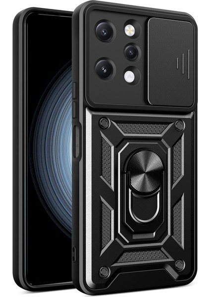 Redmi 12 Kılıf Kamera Koruma Sürgülü Şık Pars Tank Sert Silikon Kapak