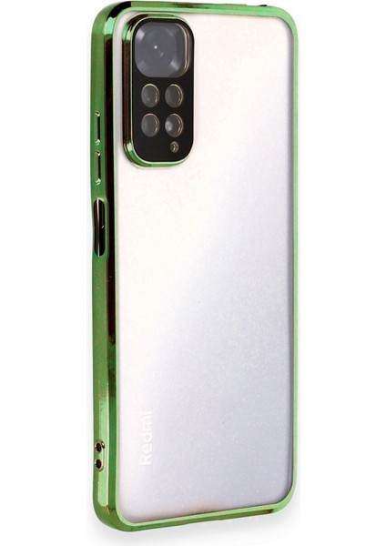 Redmi Note 11S Kılıf Kamera Lens Korumalı Razer Lens Silikon Kapak - Yeşil