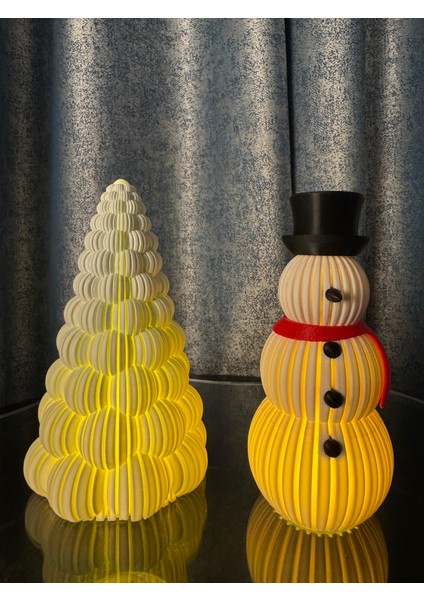 Yılbaşı Ağacı ve Kardan Adam Dekor modelleri