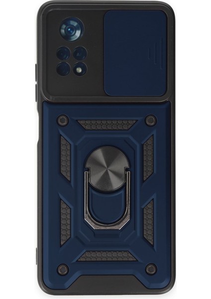 Poco X4 Pro 5g Kılıf Tam Koruma Sağlayan Kamera Sürgülü Sert Silikon Kapak Ryc/pars Yüzüklü