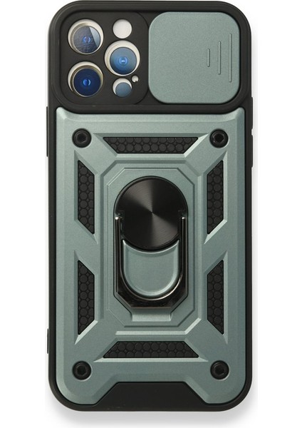 iPhone 12 Pro Kılıf Kamera Koruma Sürgülü Şık Pars Tank Sert Silikon Kapak