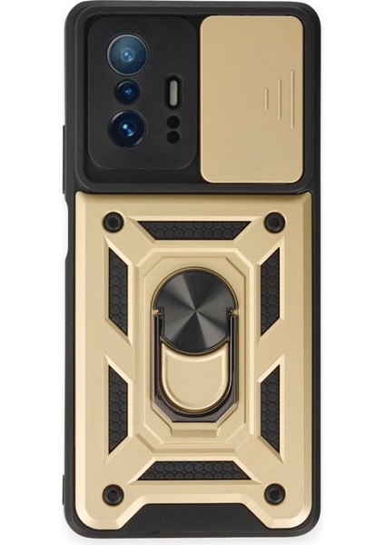 Xiaomi Mi 11T Pro Kılıf Kamera Koruma Sürgülü Şık Pars Tank Sert Silikon Kapak