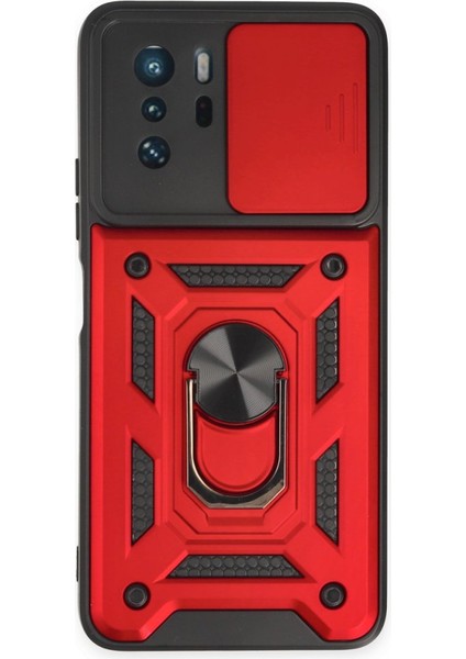 Poco X3 Gt Kılıf Kamera Koruma Sürgülü Şık Pars Tank Sert Silikon Kapak