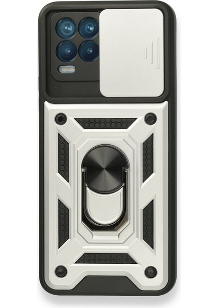 Realme 8 Pro Kılıf Kamera Koruma Sürgülü Şık Pars Tank Sert Silikon Kapak