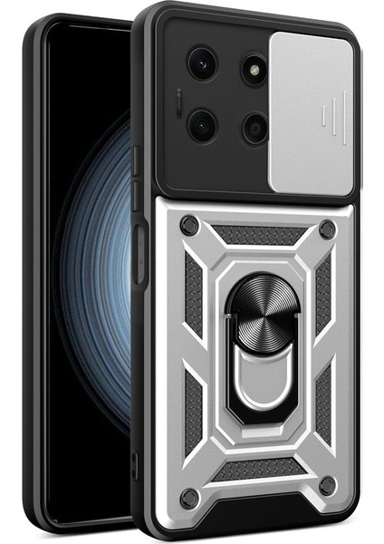 Infinix Note 30 Kılıf Tam Koruma Sağlayan Kamera Sürgülü Sert Silikon Kapak Ryc/pars Yüzüklü