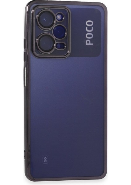 Poco X5 Pro 5g Kılıf Kamera Lens Korumalı Parlak Silikon Kapak Ryc/razer Lens - Mor