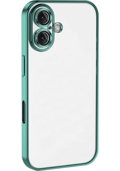 iPhone 16 Kılıf Kamera Lens Korumalı Razer Lens Silikon Kapak - Turkuaz