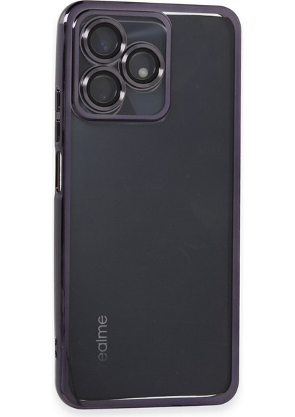 Realme C53 Kılıf Kamera Lens Korumalı Razer Lens Silikon Kapak - Mor
