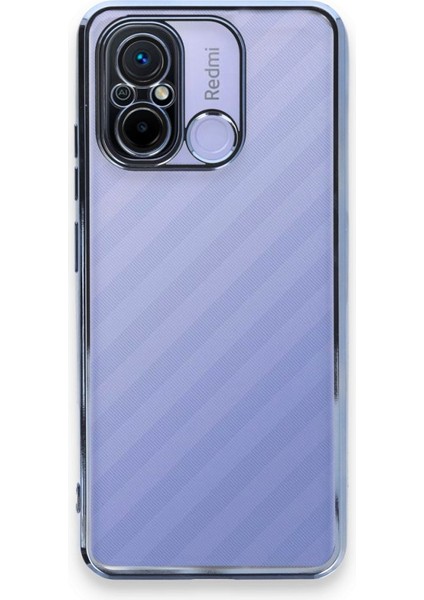 Redmi 12C Kılıf Kamera Lens Korumalı Parlak Silikon Kapak Ryc/razer Lens - Açık Mavi