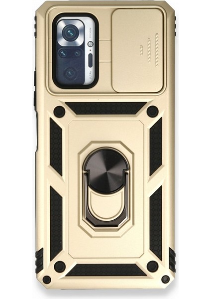 Redmi Note 10 Pro Kılıf Kamera Koruma Sürgülü Şık Pars Tank Sert Silikon Kapak