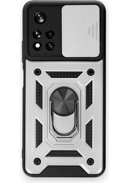 Poco M4 Pro 5g Kılıf Kamera Koruma Sürgülü Şık Pars Tank Sert Silikon Kapak