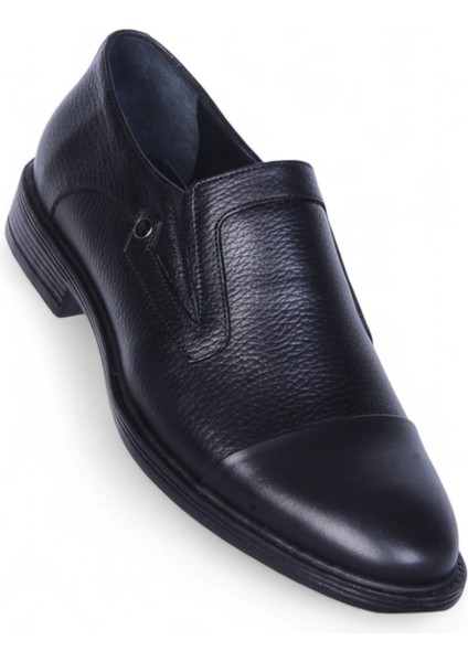 M153 Siyah Kauçuk Deri Erkek Klasik Ayakkabı