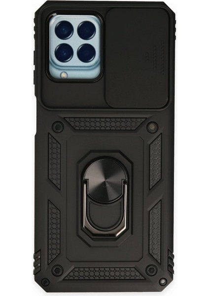 Samsung Galaxy M33 Kılıf Kamera Koruma Sürgülü Şık Pars Tank Sert Silikon Kapak