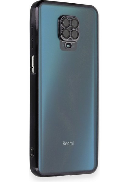 Redmi Note 9s Kılıf Kamera Lens Korumalı Razer Lens Silikon Kapak - Siyah
