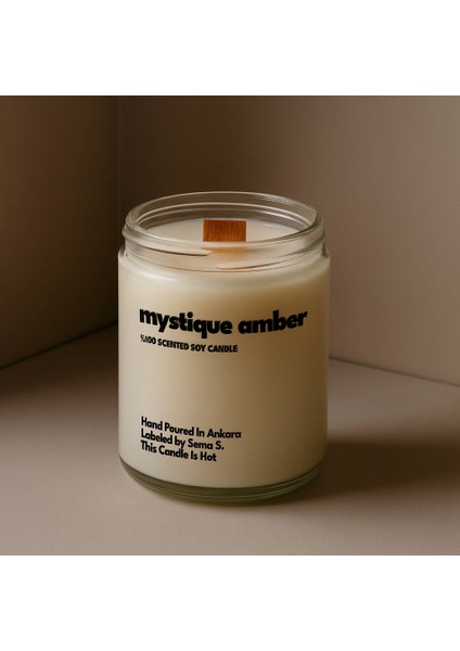 : Mystique Amber : Cam Kavanozda Kokulu %100 Soya Mum (Amber, Beyaz Gül, Yasemin, Paçuli) modelleri